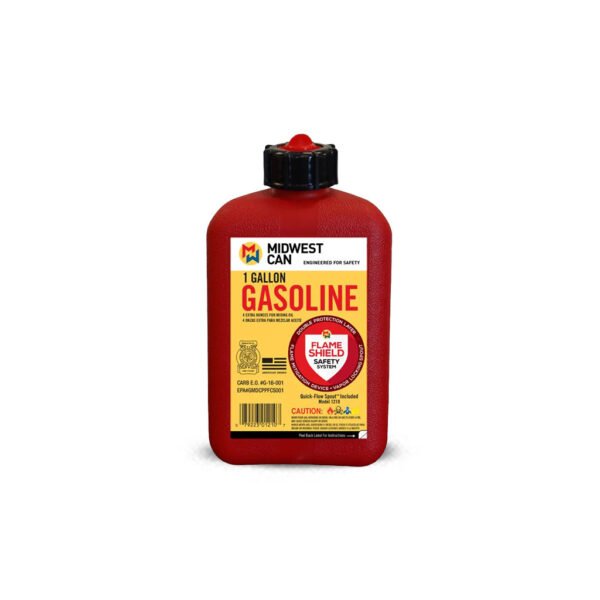 MIDWEST 1 GALLON GASOLINE GAS CAN - RED