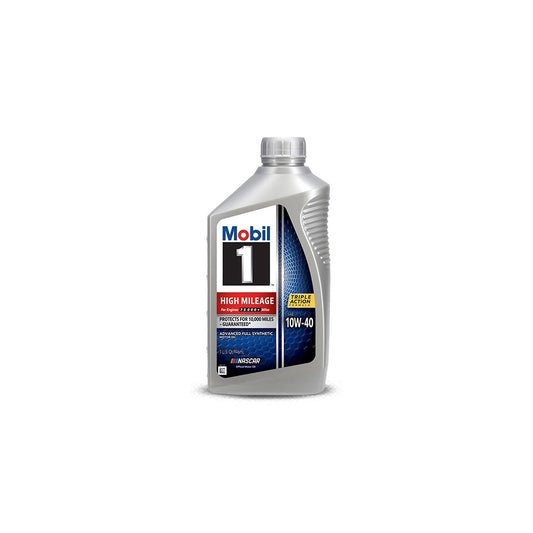 MOBIL 1 HIGH MILEAGE 10W40 MOTOR OIL 6/1 QTS