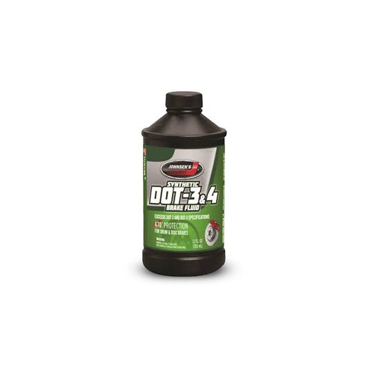 JOHNSEN DOT-3 & 4  BRAKE FLUID - 12 OZ