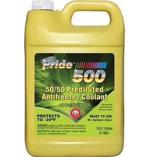 PRIDE 500 GREEN 50/50 ANTIFREEZE 6/1 GALLON